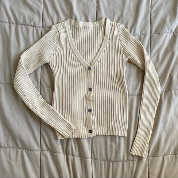YesStyle Ribbed Cardigan - Picture 2 of 3